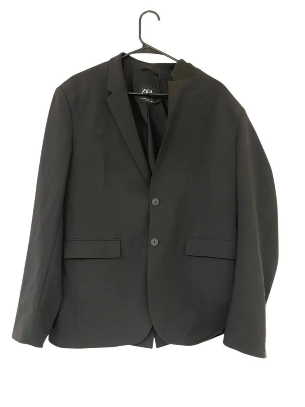 Zara Mens Suit Jacket Blazer EU 52 US 42 Black Stretch 9621/406 NWOT